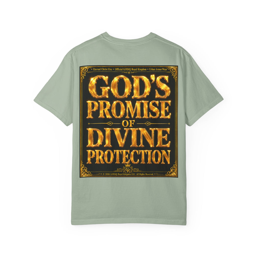 Psalm 91™ Christian Graphic T-Shirt – "God's Promise of Divine Protection" Luxury Garment-Dyed Scripture Tee | Premium Comfort Colors® 1717 | GODiQ Royal Kingdom™ Urban Armor Wear