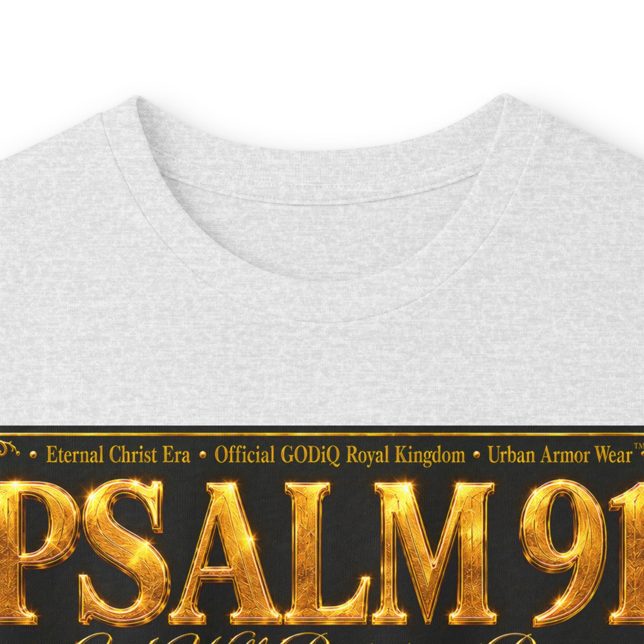 Psalm 91™ Long Sleeve Christian T-Shirt | God's Promise of Divine Protection | Premium Biblical Prayer Shirt | Luxury Faith-Based Scripture Apparel | GODiQ Royal Kingdom™ Urban Armor Wear