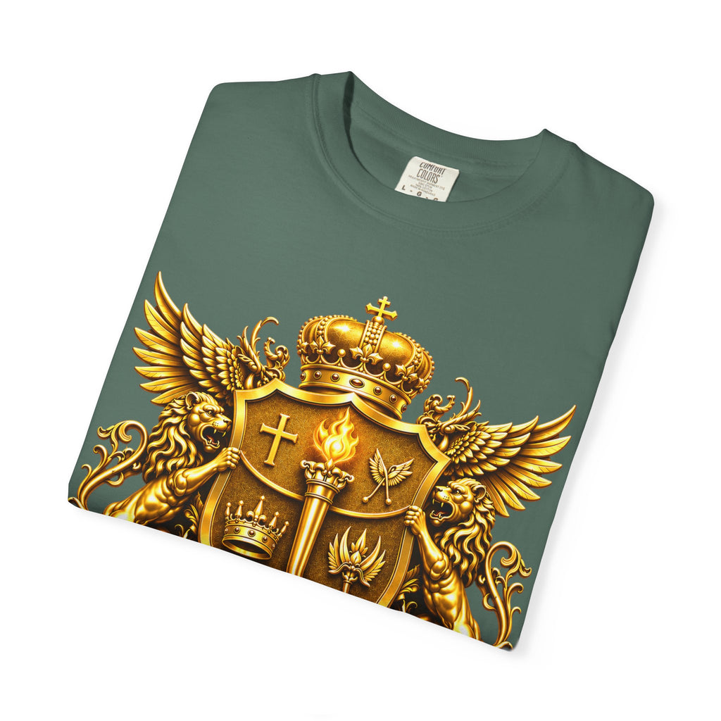 GODiQ™ Royal Crest T-Shirt – Urban Armor™ Premium Christian Faith Graphic Tee | Luxury Kingdom Apparel