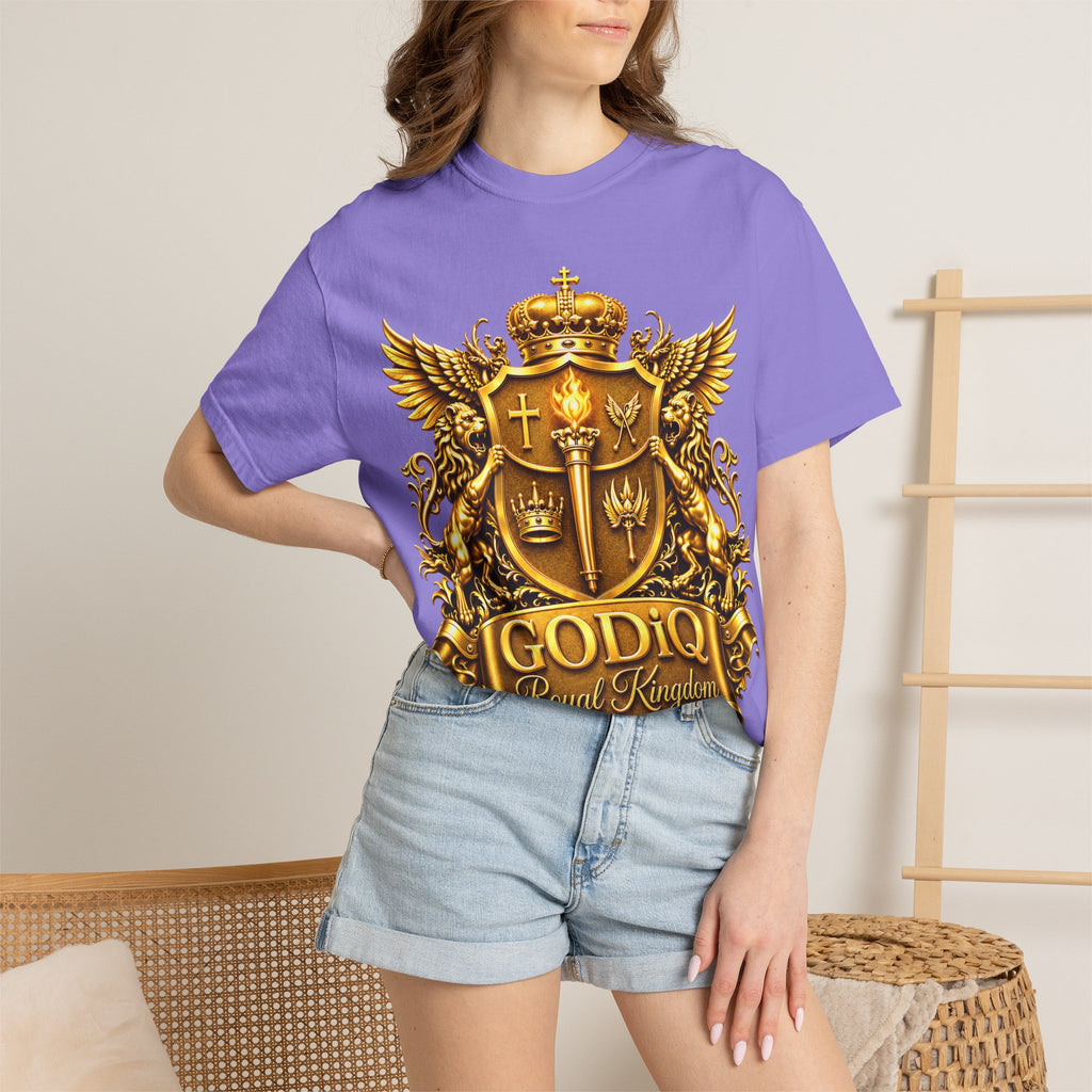 GODiQ™ Royal Crest T-Shirt – Urban Armor™ Premium Christian Faith Graphic Tee | Luxury Kingdom Apparel
