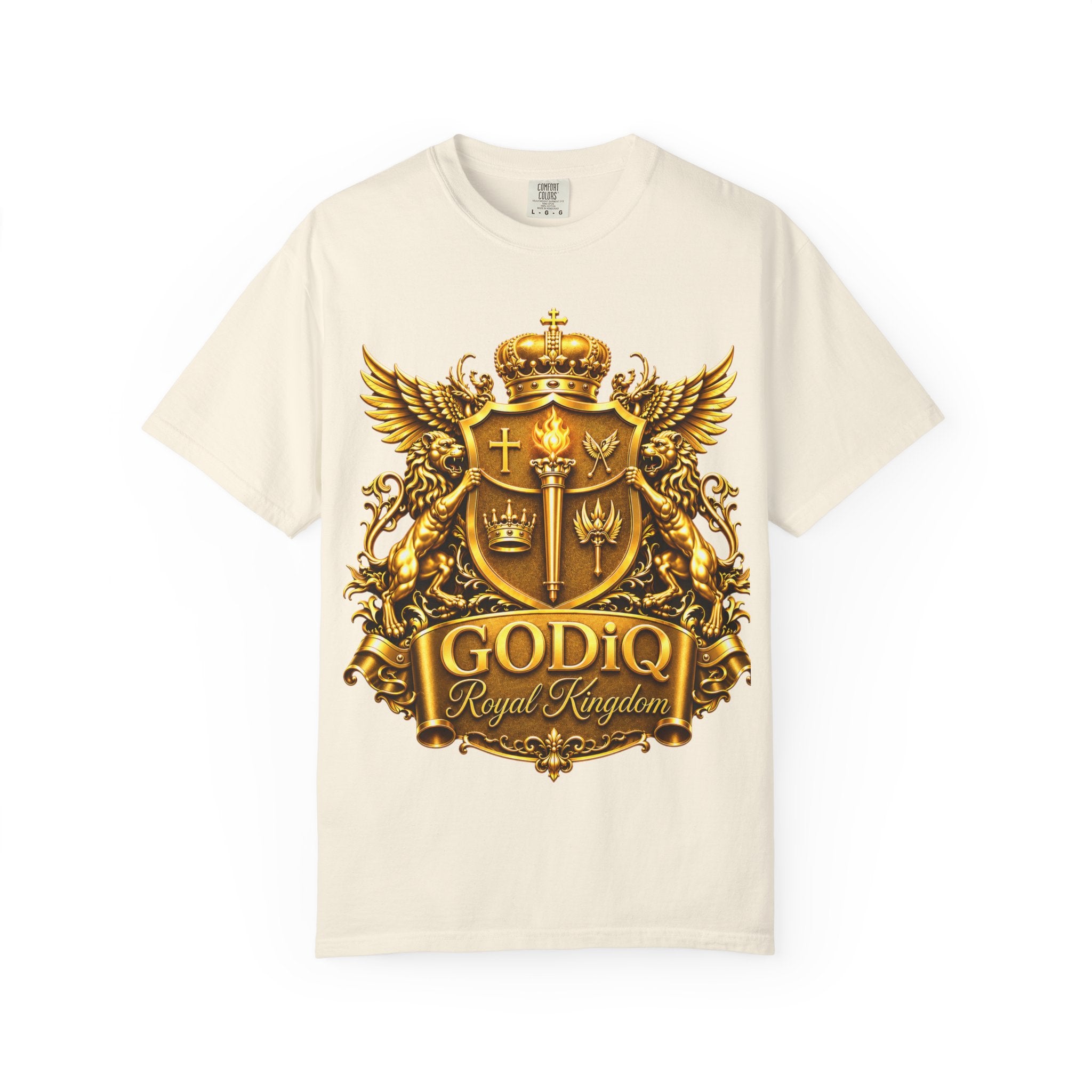 GODiQ™ Royal Crest T-Shirt – Urban Armor™ Premium Christian Faith Graphic Tee | Luxury Kingdom Apparel